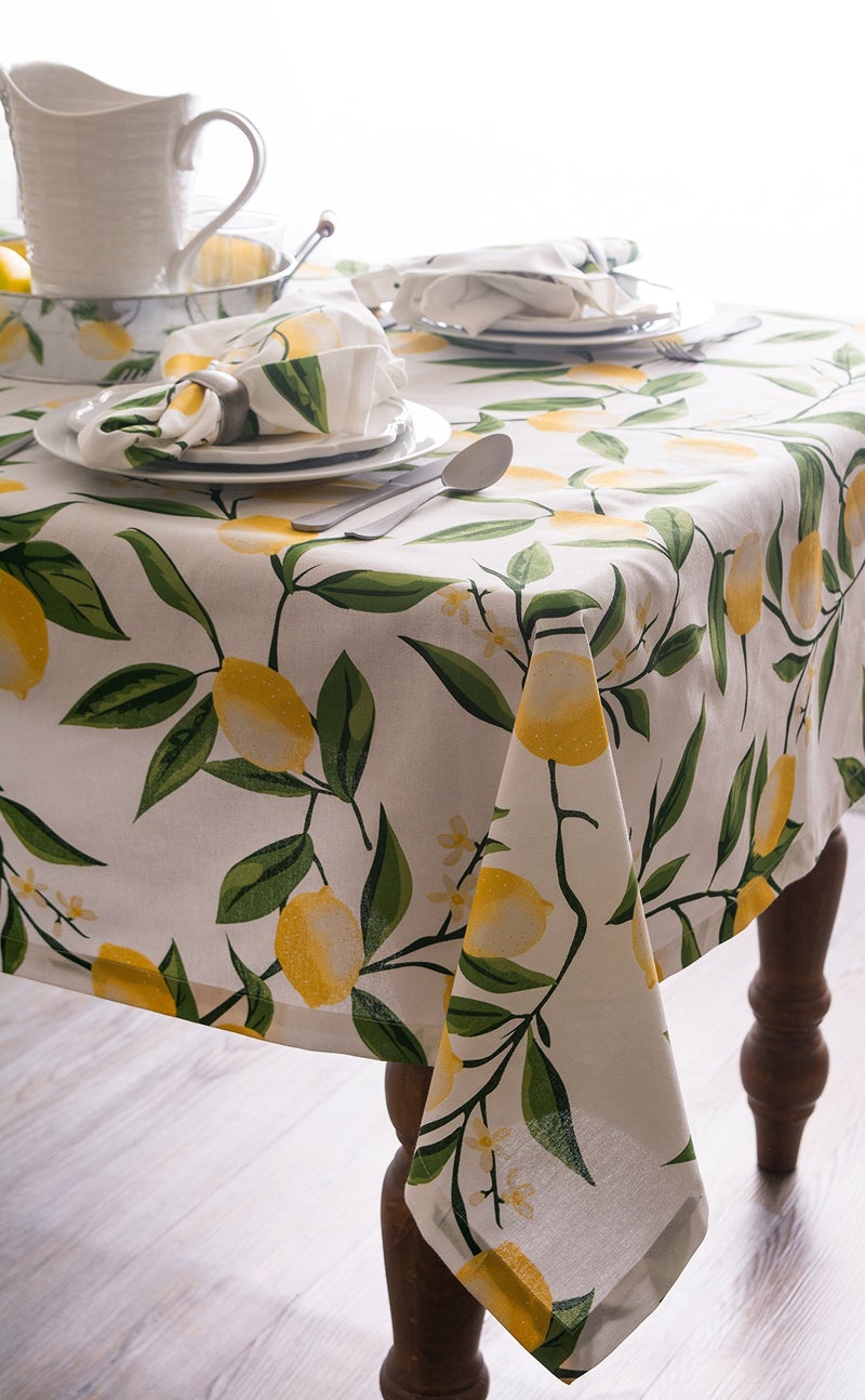 DII Lemon Bliss Tabletop Collection, Tablecloth, 60x84 - Image 3